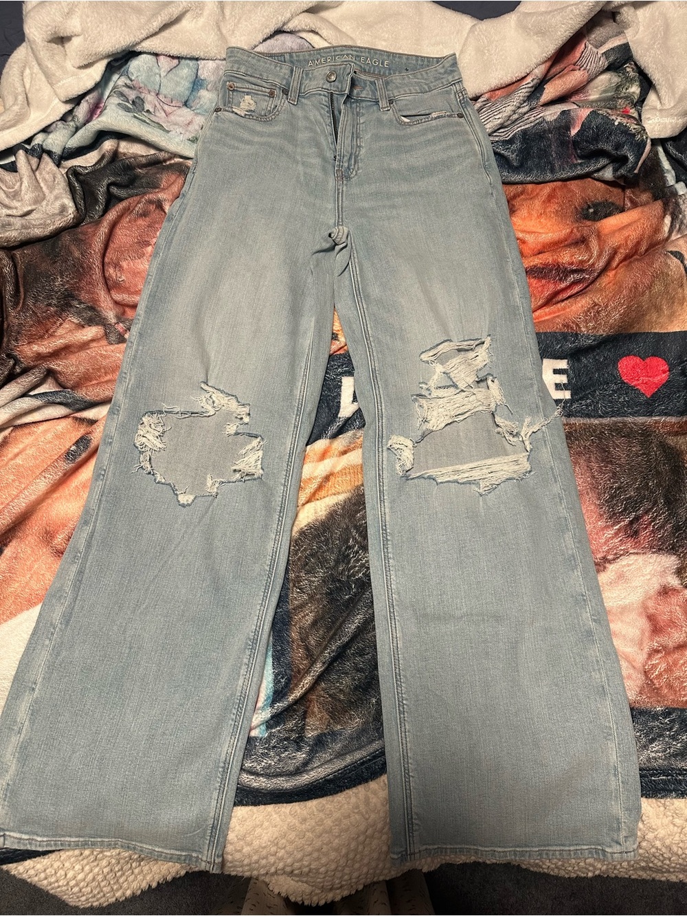 AE super high rise baggy wide leg jeans